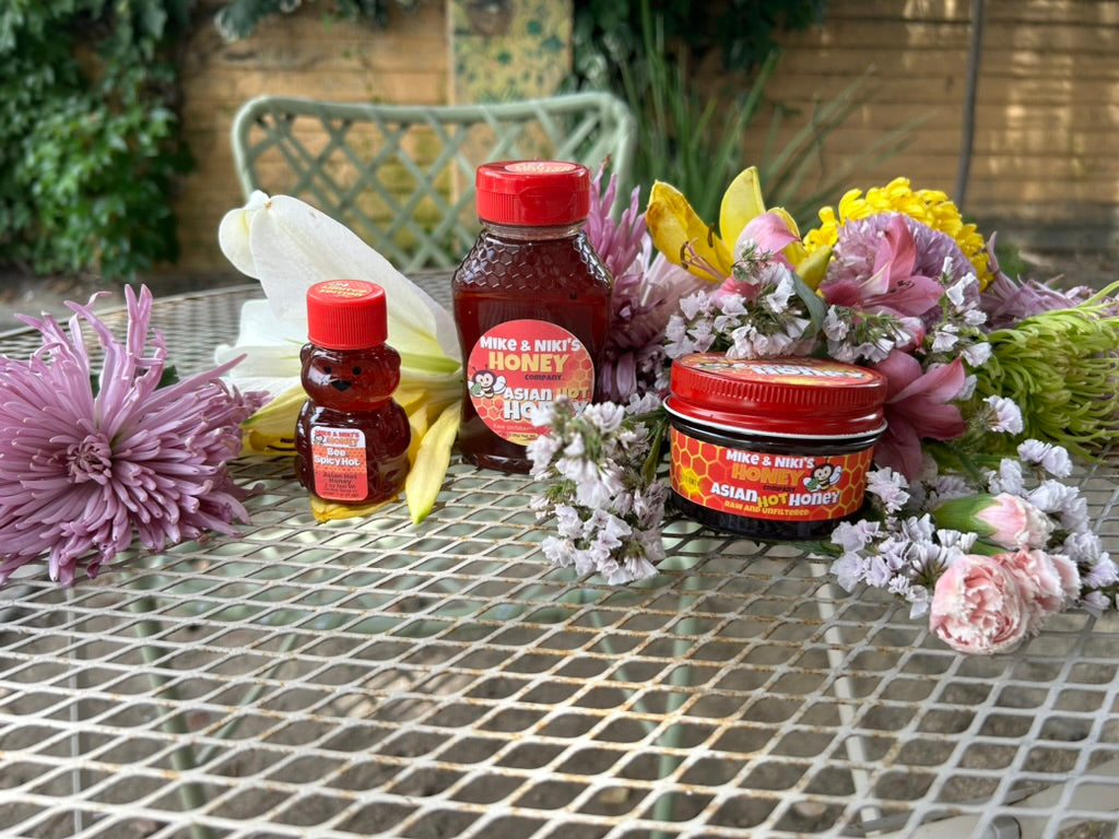 Asian Hot Honey | Chili-Infused Wildflower Honey | Mike & Niki's
