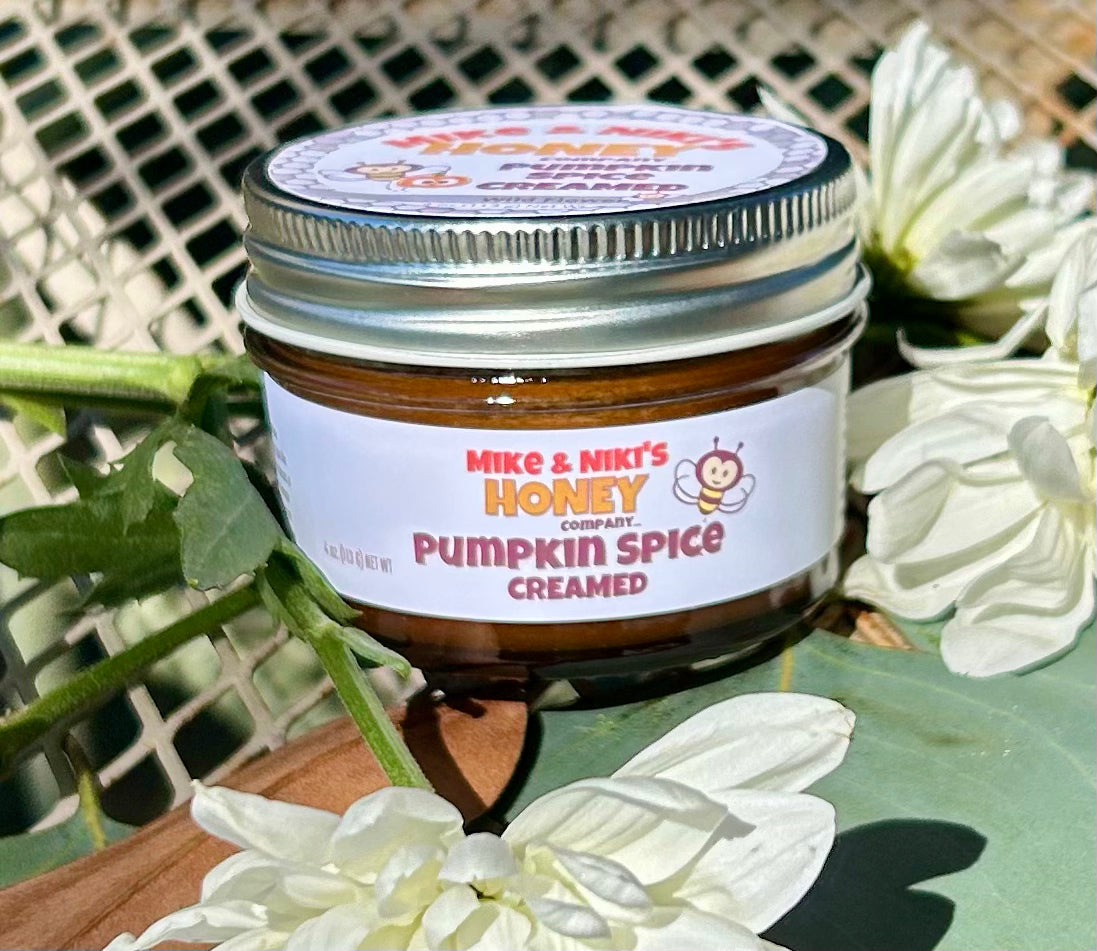 Pumpkin Spice Creamed Honey Large Scoopable Glass