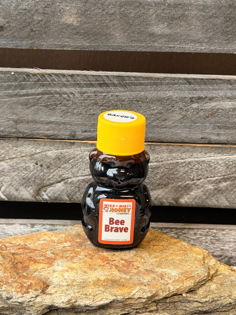 2oz Honey Bear – Bee Brave personality yellow cap – Silicon Valley artisan honey bear
