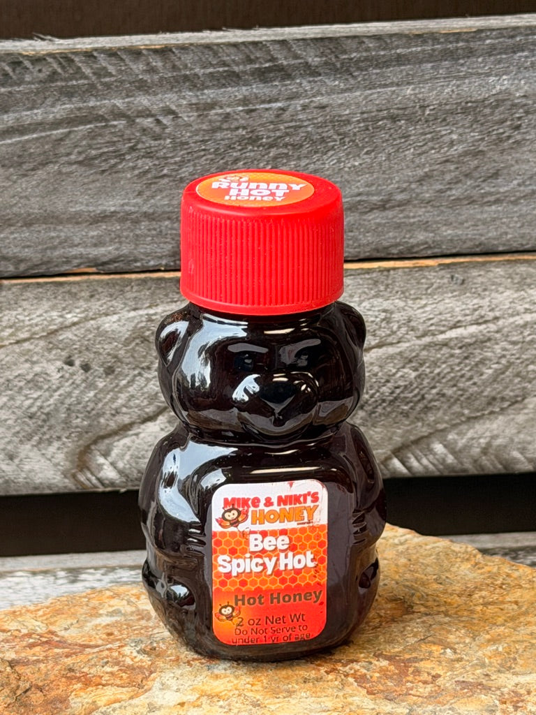 Hot Honey 2oz Bear – Bee Spicy Hot personality red cap – spicy honey bear Silicon Valley