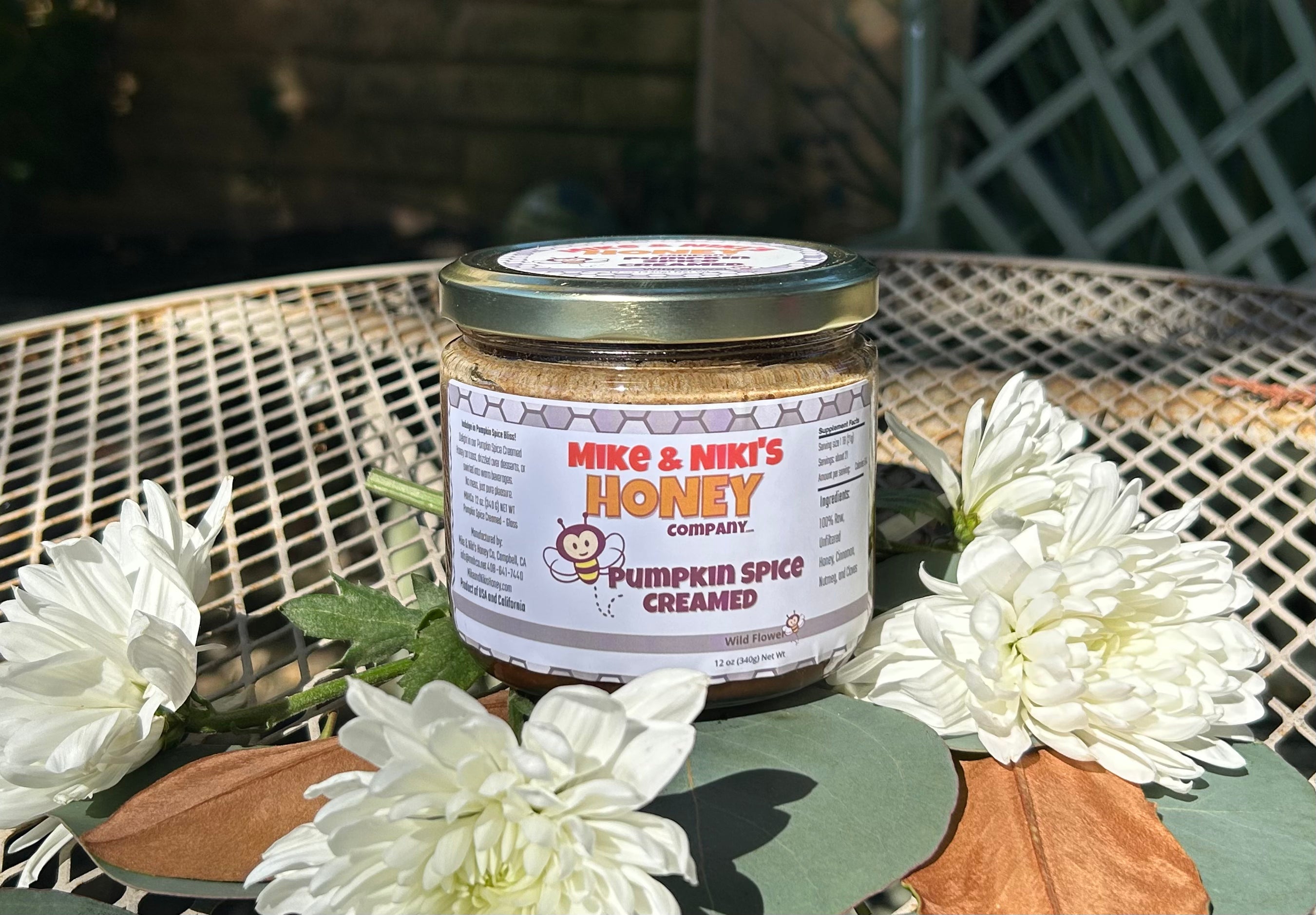 Pumpkin Spice Creamed Honey Large Scoopable Glass