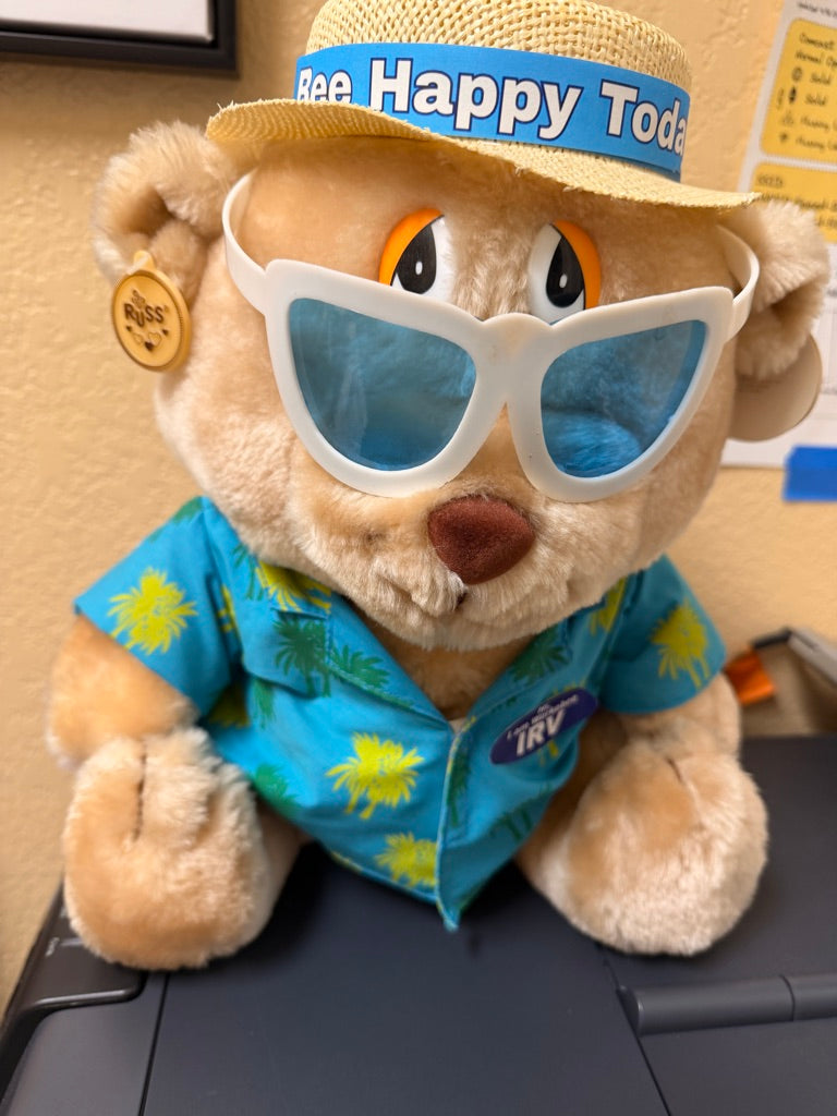 Mike and Nikis Honey Company bear mascot – Silicon Valley local beekeeper, 13 years of real honey