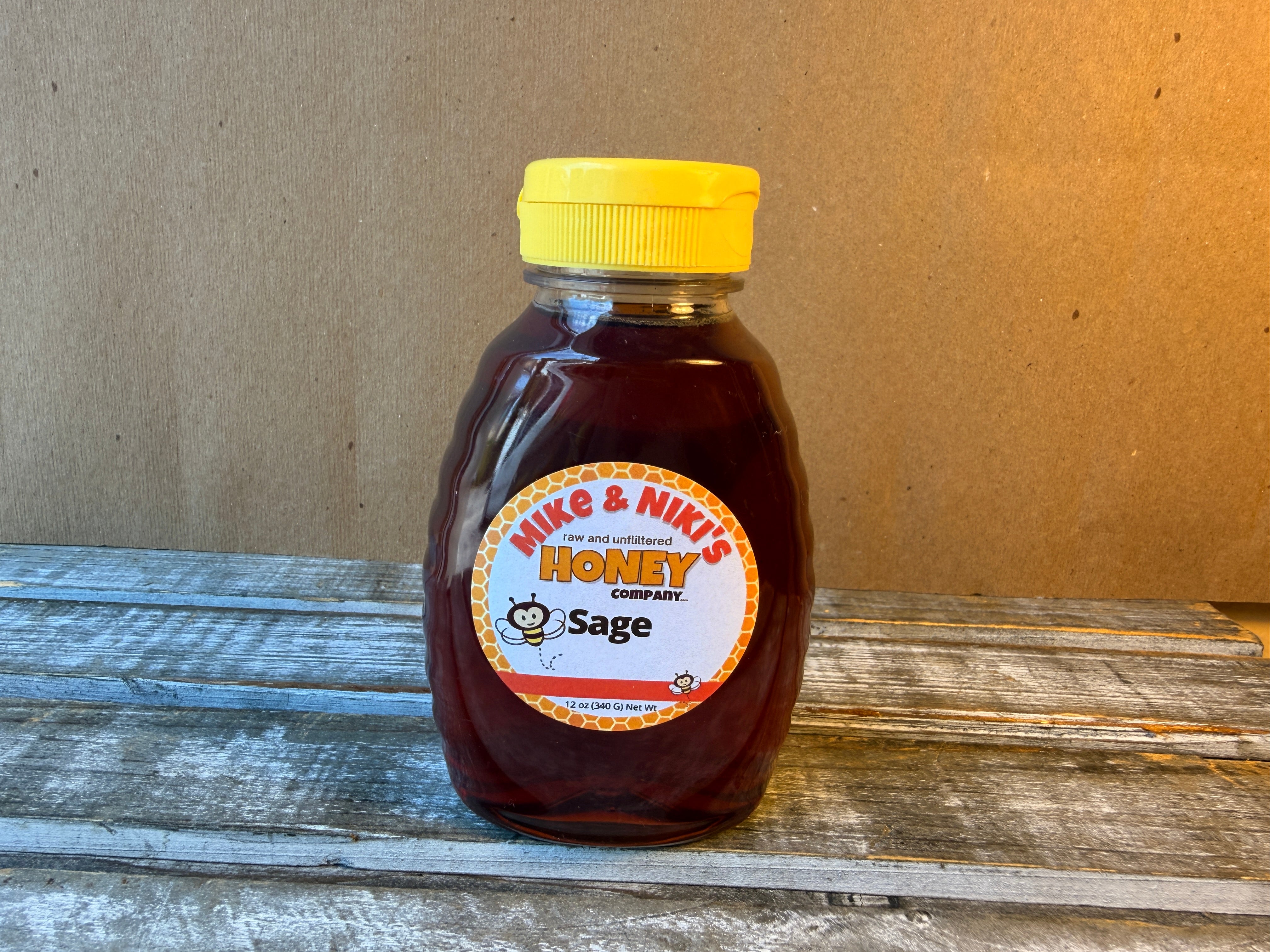 Mike & Niki's Honey Company Sage Honey, 12 oz squeeze bottle
