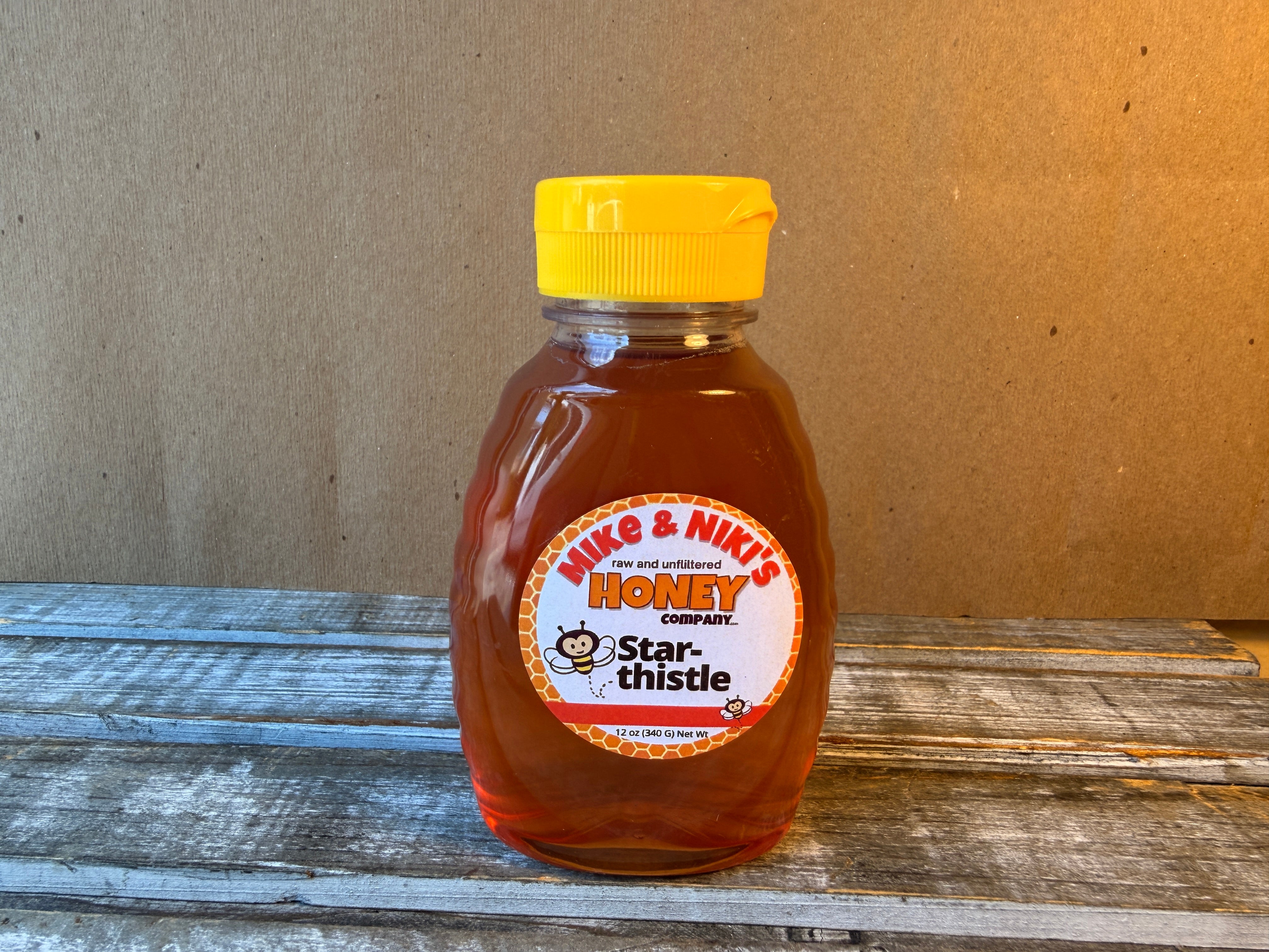 Mike & Niki's Honey Company Star-thistle Honey, 12 oz squeeze bottle