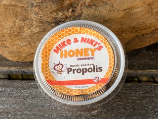 Propolis Rustic & Raw 3/4 oz Plastic Cup - top label
