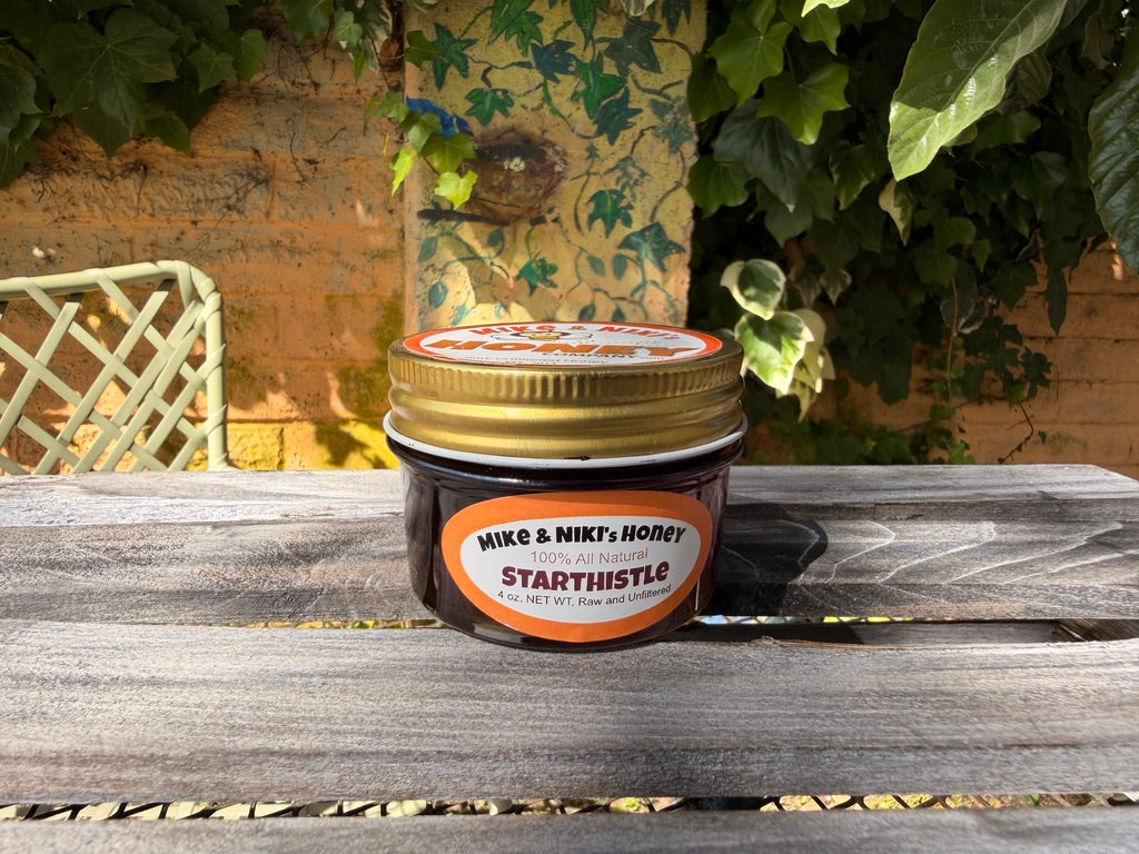 Starthistle Honey 4oz jar lid detail